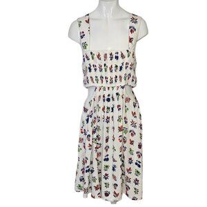 Anthropologie The Piper Bandeau Cutout Mini Dress Smocked, Floral, Size M, NWT